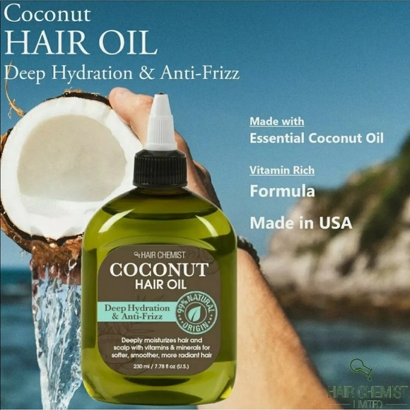 New: Hair Chemist Coconut Oil for deep hydration and anti frizz. 7.78 fl oz. - Picture 5 of 5
